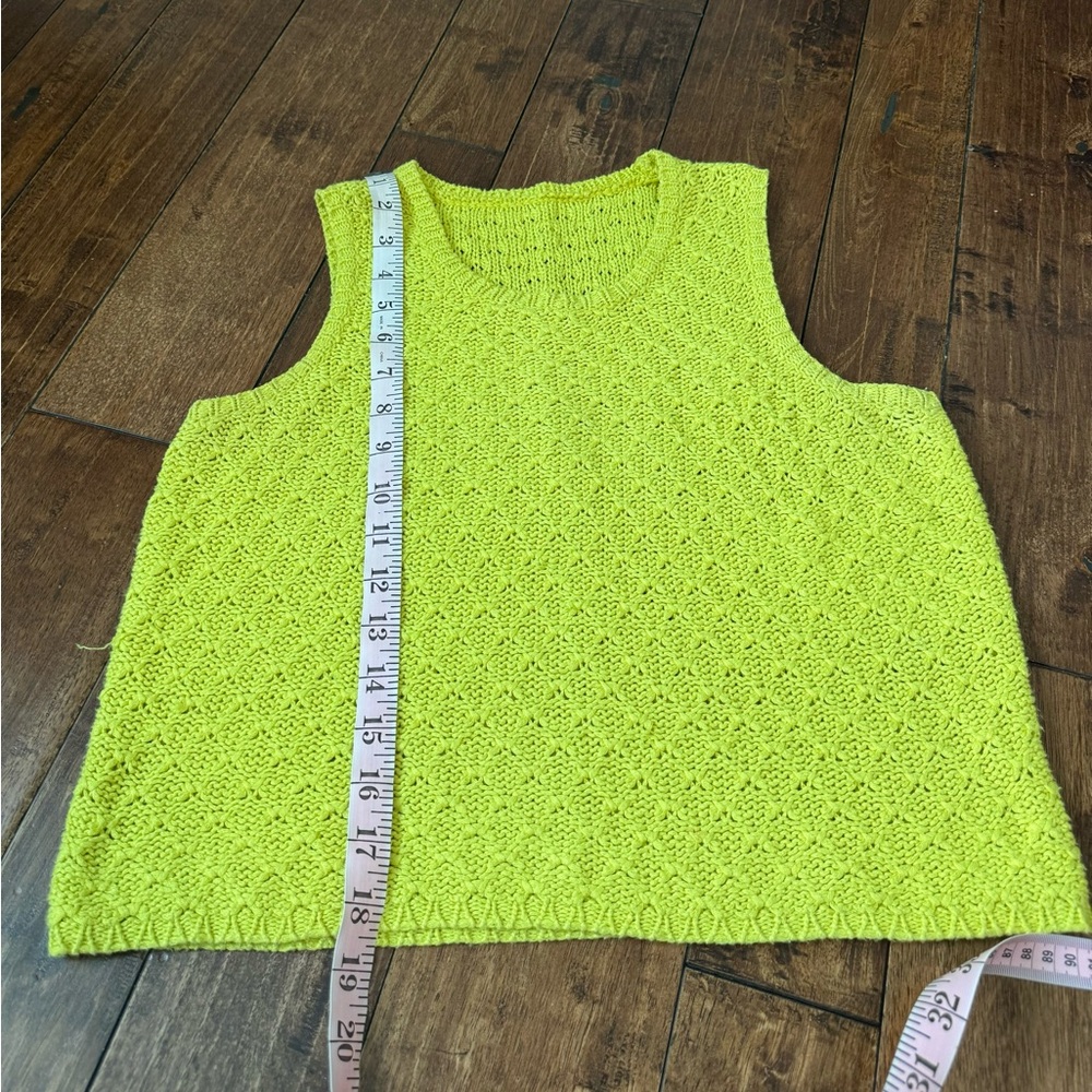Lime Green Crop Knit Top
